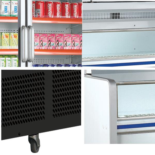 Congelador da combinação com porta de vidro, refrigerador comercial do uso eficaz da energia da exposição 1600w