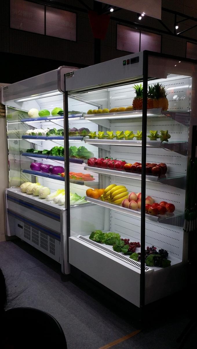 Vidro aberto da curva do refrigerador de Multideck do equipamento de refrigeração do supermercado