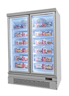 Mostra ereta de poupança de energia do congelador da exposição do alimento do supermercado para o hotel da alameda