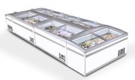 congelador da exposição do contador de carne do congelador da ilha do branco de 2.1M para o supermercado