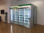 Refrigerador/caminhada de vidro refrigerados da exposição da porta no congelador de explosão com a prateleira de exposição para a carne e o vegetal