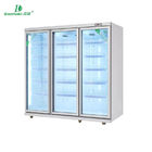 refrigerador ereto comercial da exposição da bebida 1700L com as 3 portas de vidro