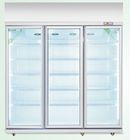 refrigerador ereto comercial da exposição da bebida 1700L com as 3 portas de vidro
