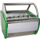 Congelador da mostra do gelado de 10 recipientes com o Danfoss sob a parte inferior