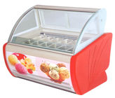 Congelador portátil da exposição do gelado com sistema de refrigeração sob a parte inferior