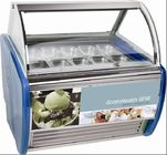 10/12/14/16/18 Panelas Gelato Freezer Blue Hard Ice Cream Display Freezer
