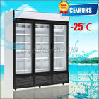 O refrigerador de vidro R404a da porta, congelador da porta de 3 vidros automático degela