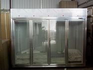 Congelador de vidro de emenda sem emenda transparente da porta para o restaurante