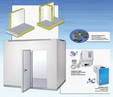 Sala de armazenamento a frio de pequena a grande capacidade para várias aplicações