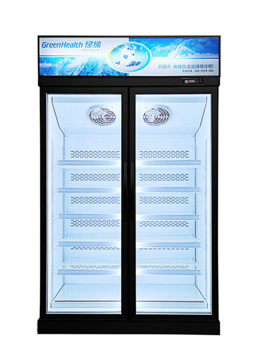 Congelador de vidro ereto comercial da porta da prateleira ajustável para o gelado do queijo