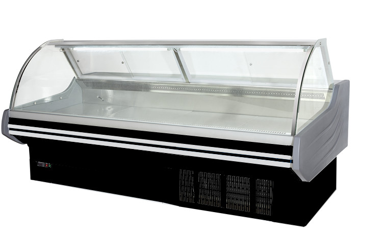 refrigerador da exposição do supermercado fino do refrigerador da exposição da carne branca de 2m para o supermercado da loja de carne