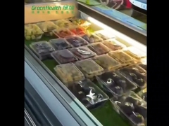 Horizontal Supermarket Island Freezer Display Fruit Vegetable Beverage