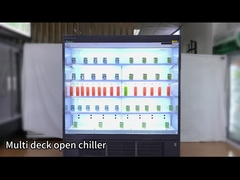 Frigorífico de supermercado Multi Deck Open Chiller para exibição Frutas e legumes