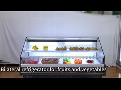 Loja de frutas Loja de display de dois lados Chiller para alimentos Legumes Grande capacidade