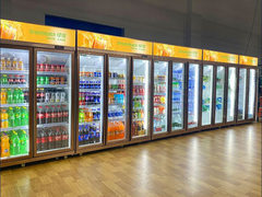 Ventilador de refrigeração Porta balançante Display refrigerador de bebidas / frigorífico do supermercado