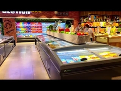 Frigorífico de tela de vários andares / Vitrine de exibição de frutas e vegetais / Chiller de exibição comercial