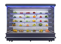 Refrigerador aberto de aço inoxidável de Multideck 4 camadas 3000mm com cortina de ar