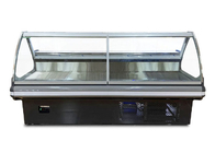 Os pratos de vidro curvados apresentam o supermercado fino indicam o refrigerador com o termostato de Digitas Elitech