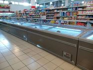 Congelador da porta de vidro de deslizamento do congelador do supermercado de 8 Ft grande para o armazenamento da galinha