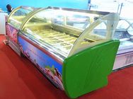 Refrigerador de baixo nível de ruído da exposição do gelado de Gelato de 10 bandejas com material de aço inoxidável