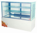 1,5 medem o refrigerador vertical 660W, prateleira do congelador 3 da exposição do bolo com vidro resistente