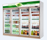 O refrigerador comercial da bebida da porta de vidro ereta com Danfoss/bebidas indica o refrigerador