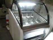 Refrigerador de baixo nível de ruído da exposição do gelado de Gelato de 10 bandejas com material de aço inoxidável