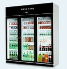 Automático degele o refrigerador de vidro comercial da bebida da porta para o supermercado com calefator