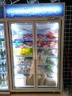 Refrigerador comercial ereto vertical da bebida para a carne da flor com porta de vidro