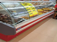 Refrigerar independente do refrigerador da exposição do supermercado fino para a carne fresca