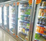 Sala refrigerando do multi refrigerador de vidro da bebida da carga da parte traseira do congelador da porta da leiteria da plataforma