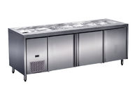 Refrigerador de prata 0°C de Undercounter - parte superior 10°C com bandejas/tampa