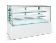 Refrigerador da exposição do bolo da salada da pizza para a loja da padaria com 1,2/1,5/2m vidro transparente de quatro lados