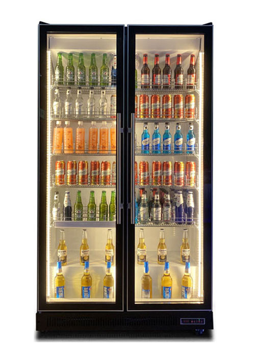2 ~ 8 graus Copeland compressor porta de vidro preto frigoríficos refrigeradores cerveja refrigerador de vinho