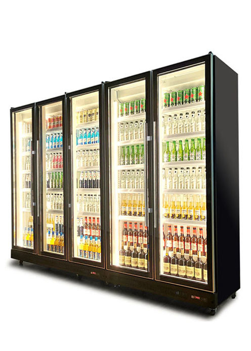 2 ~ 8 graus Copeland compressor porta de vidro preto frigoríficos refrigeradores cerveja refrigerador de vinho