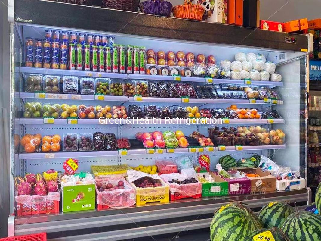 Refrigerador vegetal Multideck Juice Fruit Mall Refrigerator do ar livre