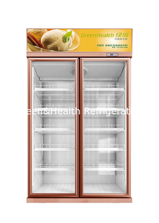 Resfriador personalizado de 1 2 3 portas de vidro para displays sem neblina bebida fria geladeira comercial
