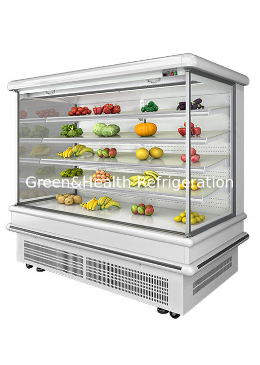 2.5m Supermercado Multi Deck Open Chiller com Fano Dinâmico de Refrigeração e Descongelamento Automático para Parede Frigorífico