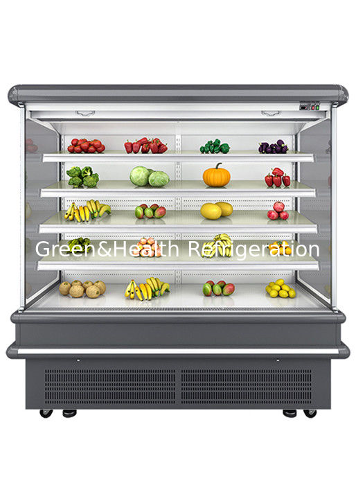2.5m Supermercado Multi Deck Open Chiller com Fano Dinâmico de Refrigeração e Descongelamento Automático para Parede Frigorífico