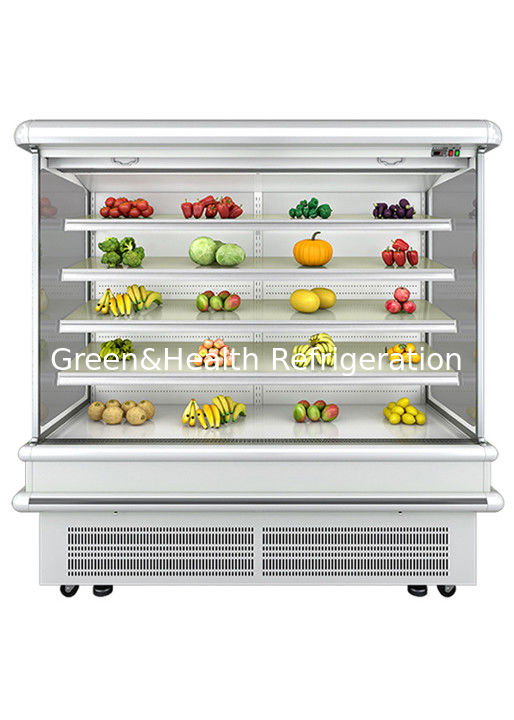 2.5m Supermercado Multi Deck Open Chiller com Fano Dinâmico de Refrigeração e Descongelamento Automático para Parede Frigorífico