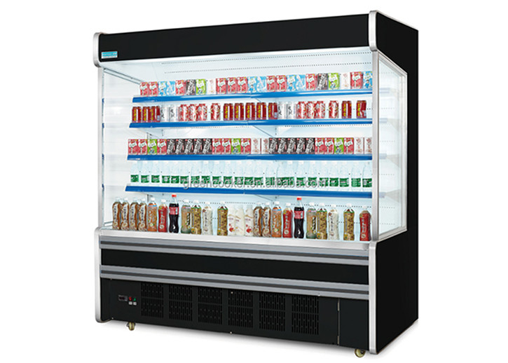 2.5m Plug In System 4 Layers Refrigerador Comercial Aberto para Display Merchandiser