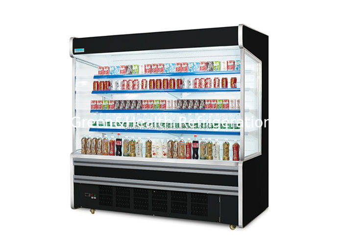 Refrigerador comercial de vários andares com arrefecimento dinâmico, prateleiras ajustáveis e iluminação LED para supermercados