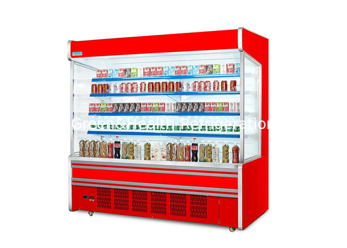 Refrigerador comercial de vários andares com arrefecimento dinâmico, prateleiras ajustáveis e iluminação LED para supermercados
