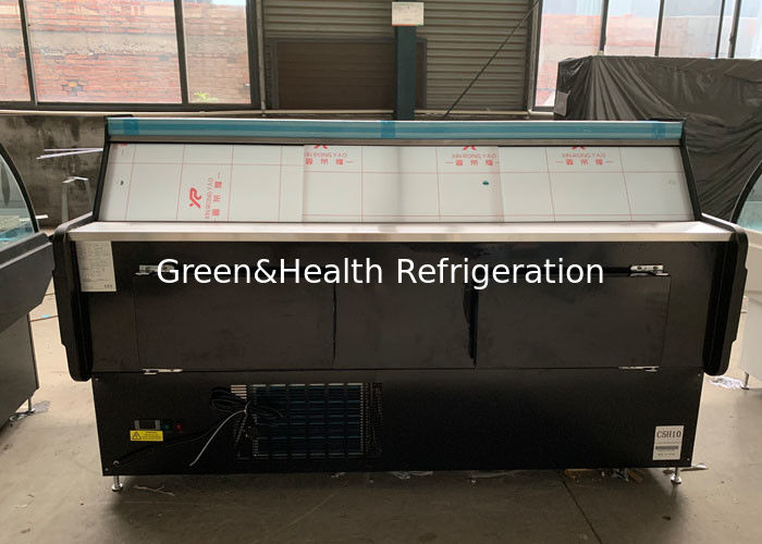 Refrigerador comercial com tela Deli com capacidade de 100L e porta frontal de vidro rebatível e iluminação LED 6500K