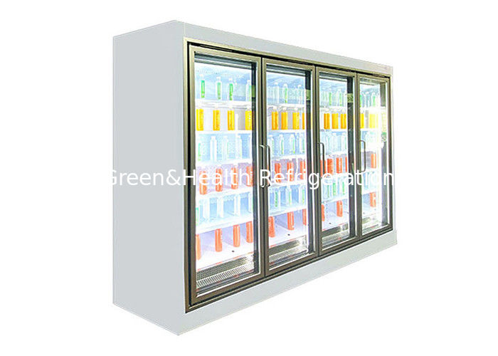 Refrigerador de bebidas com tela aberta e multi-deck com refrigerante R404A e dupla cortina de ar para refrigeração comercial de 2 a 8 °C