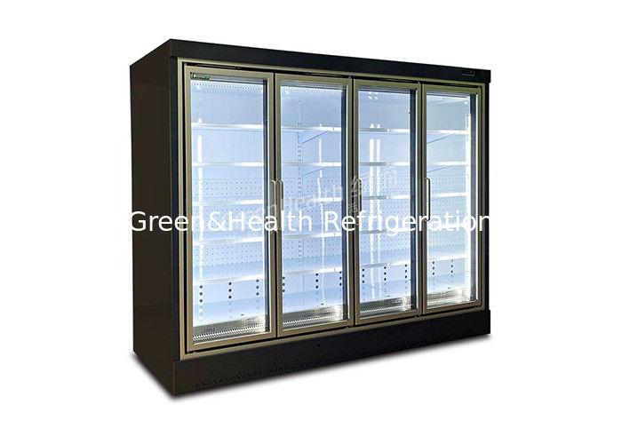 Refrigerador de bebidas com tela aberta e multi-deck com refrigerante R404A e dupla cortina de ar para refrigeração comercial de 2 a 8 °C