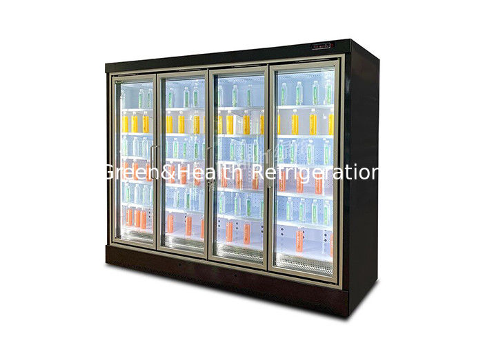 Refrigerador de bebidas com tela aberta e multi-deck com refrigerante R404A e dupla cortina de ar para refrigeração comercial de 2 a 8 °C