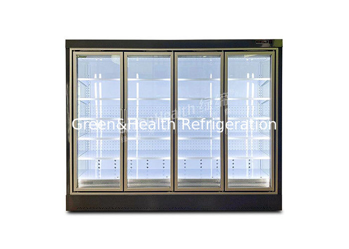 Refrigerador de bebidas com tela aberta e multi-deck com refrigerante R404A e dupla cortina de ar para refrigeração comercial de 2 a 8 °C
