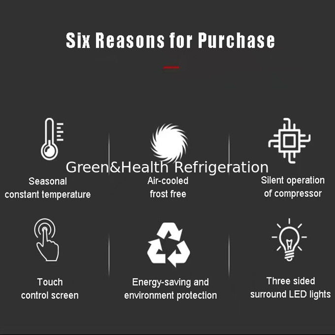 Certificado ETL Frigorífico para vinhos com ventilação a 360° com sistema automático de descongelamento 418L 220V 50HZ