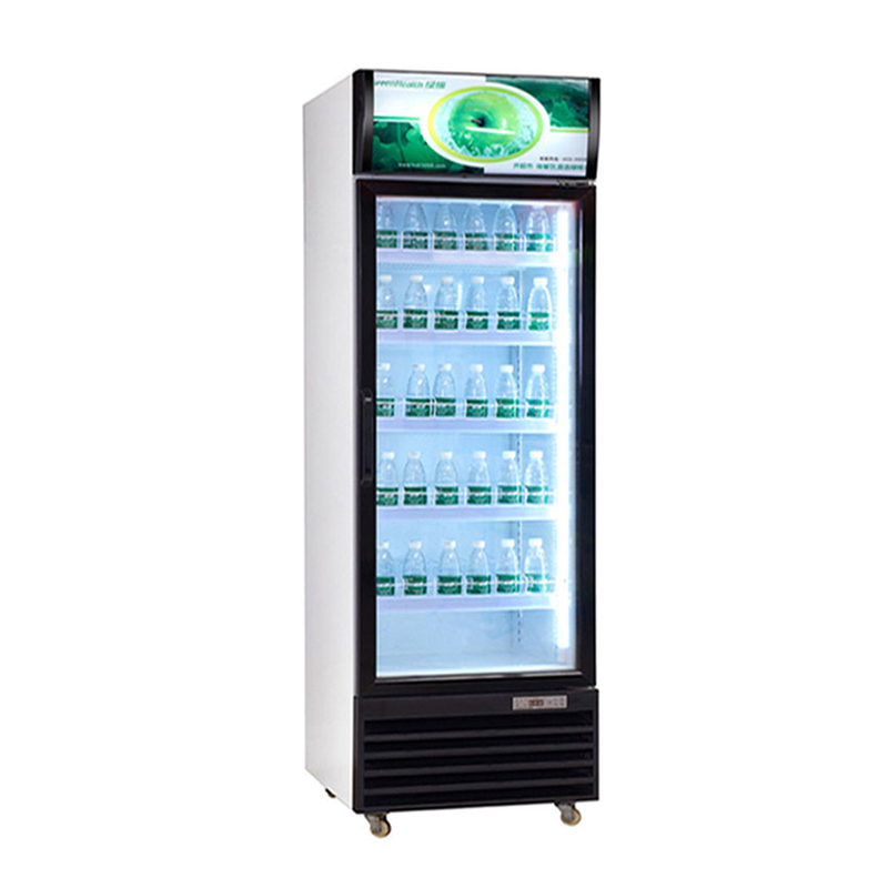 220v/50-60hz Ventilação nominal Refrigerador de visualização de bebidas com faixa de temperatura de 2C a 8C